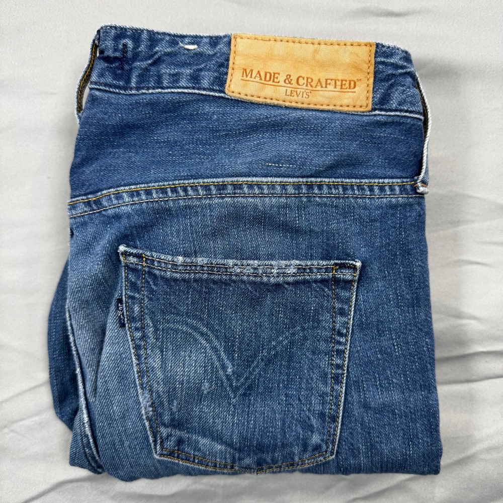 Levi's Made Crafted‎ Distressed Blue Denim Skinny Jeans Women's 27
